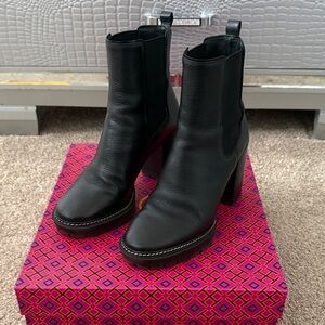 Tory Burch Black Leather Ankle Booties